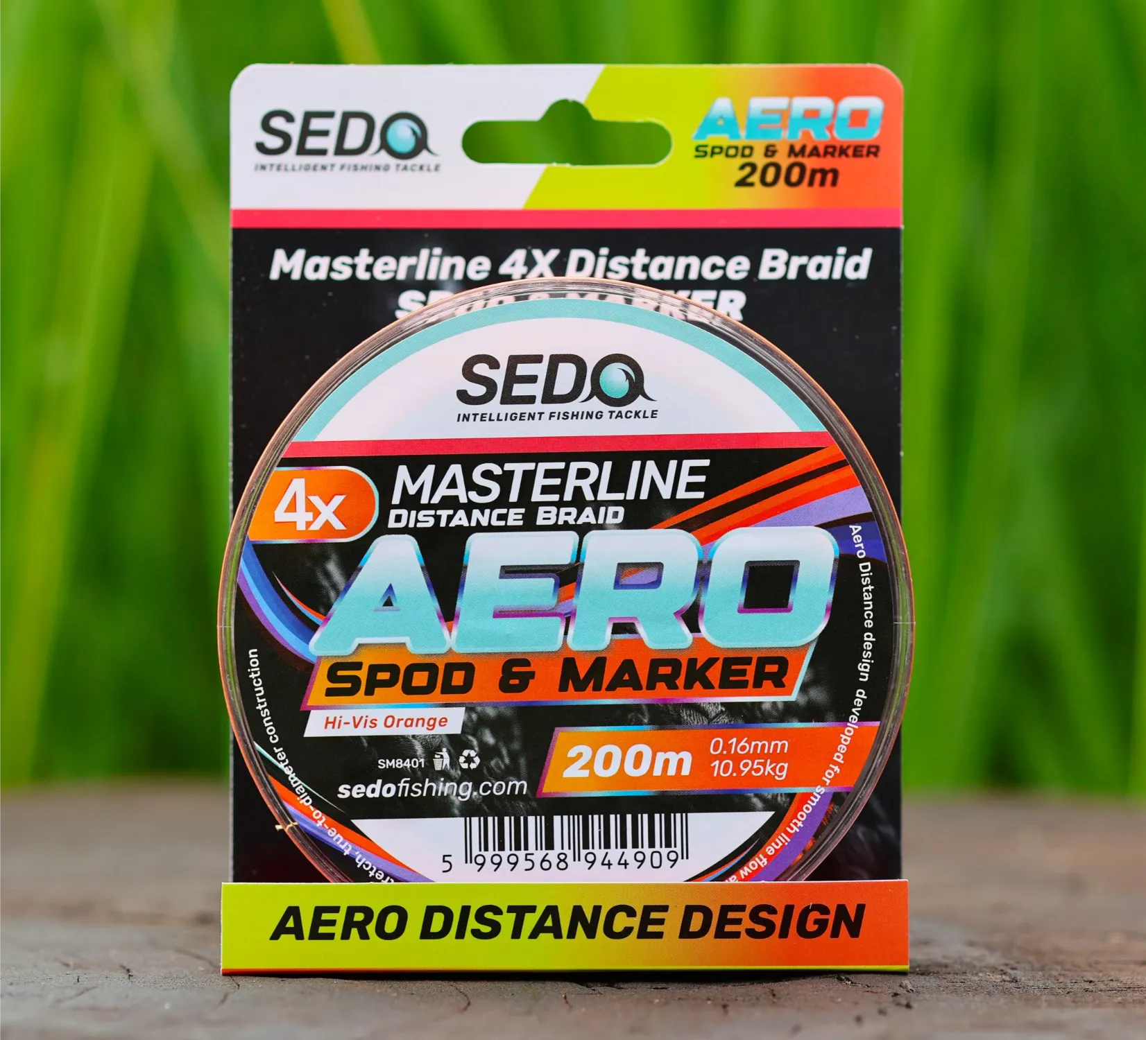 Masterline 4X Aero Distance Braid – Spod & Marker – Hi-Vis Orange – 200 m