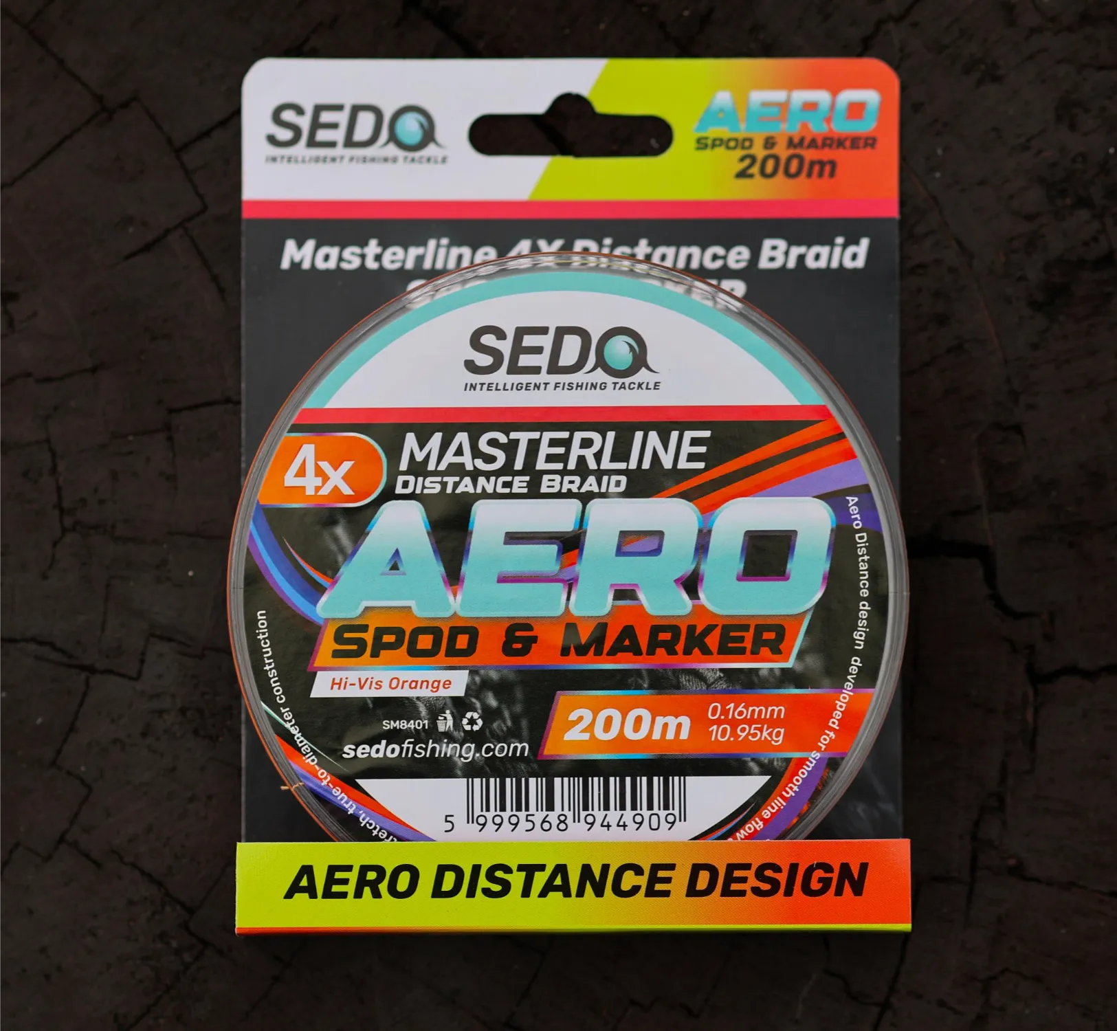 Masterline 4X Aero Distance Braid – Spod & Marker – Hi-Vis Orange – 200 m