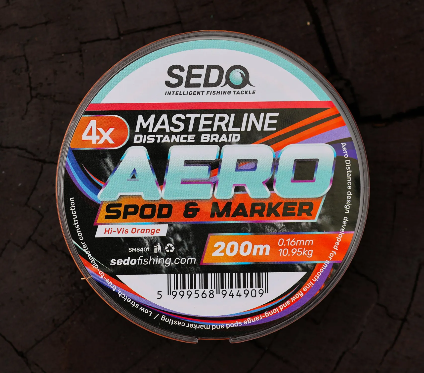 Masterline 4X Aero Distance Braid – Spod & Marker – Hi-Vis Orange – 200 m