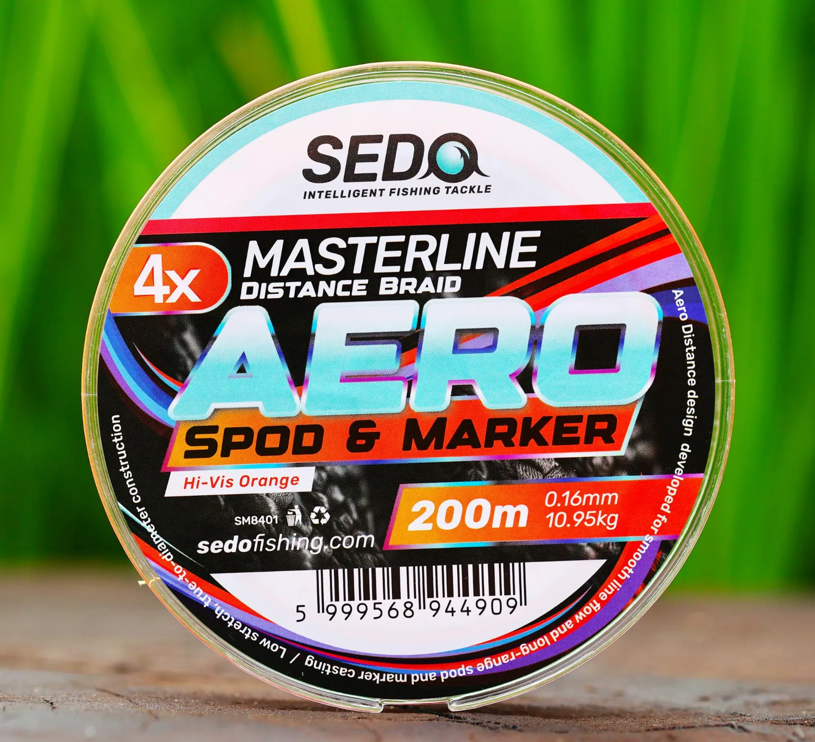 Masterline 4X Aero Distance Braid – Spod & Marker – Hi-Vis Orange – 200 m