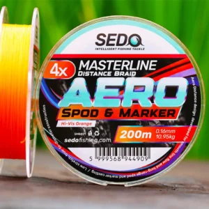 Masterline 4X Aero Distance Braid – Spod & Marker – Hi-Vis Orange – 200 m